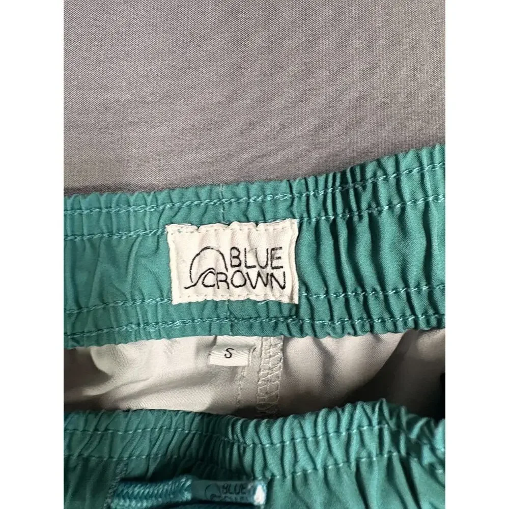 Tilly's Blue Crown Boy’s Youth Swim Shorts Trunks Teal Size Small